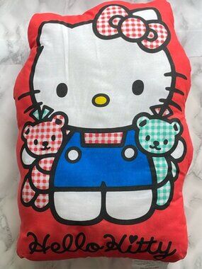 Vintage Sanrio Hello Kitty and bears -  plh pillow 1994